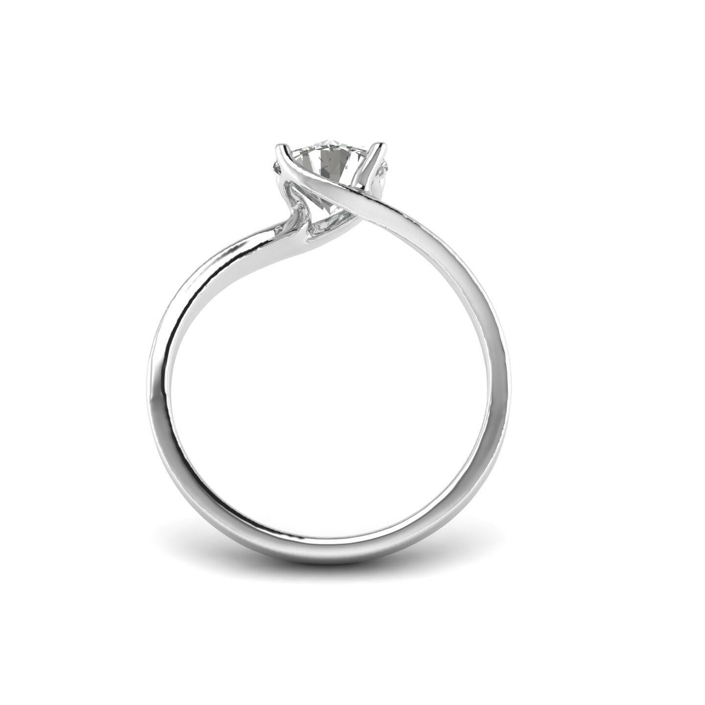 White Gold Studded 1 CARAT Lab Grown Diamond Ring-F Color VVS2 Clarity.